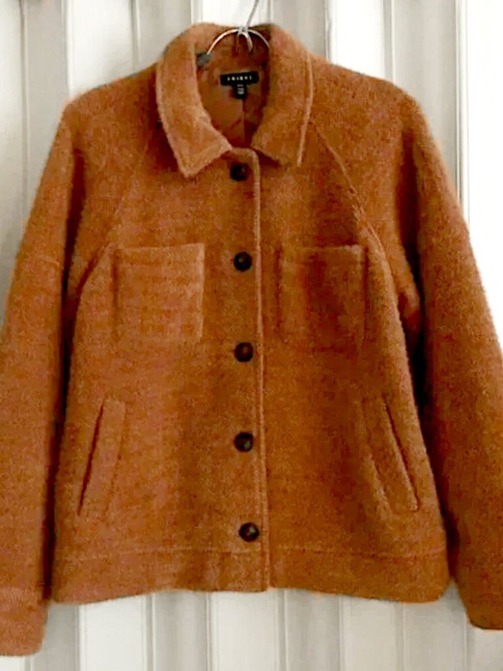 Tribal Chestnut Roan Fuzzy Teddy Shacket Shirt Jacket Medium NWOT
